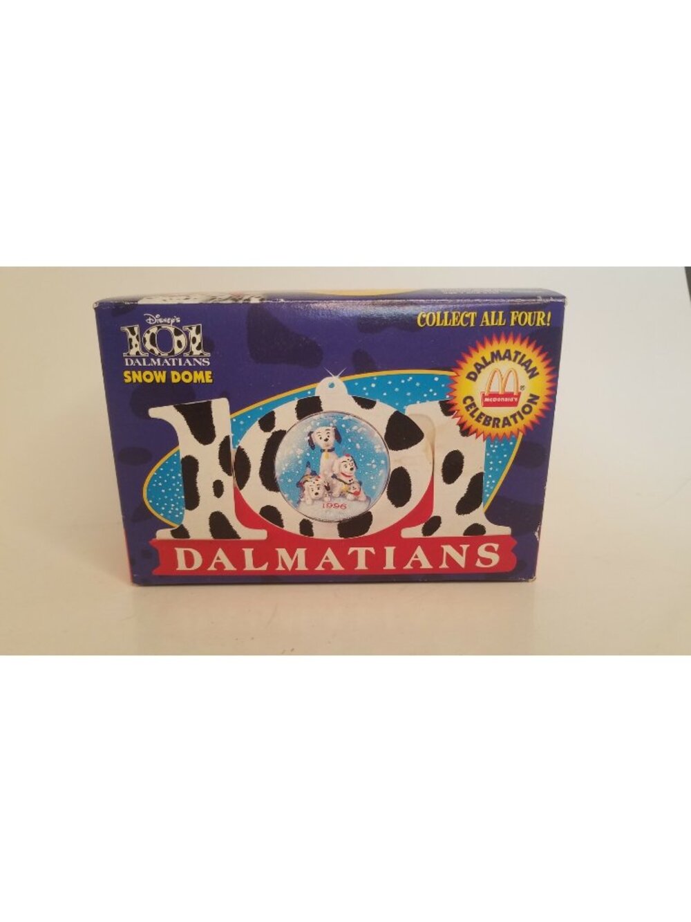 Vintage 1996 McDonalds 101 DALMATIANS Snow Globe Dalmatian Celebration